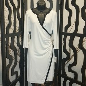 NWT-Calvin Klein Ruched waist wrap dress